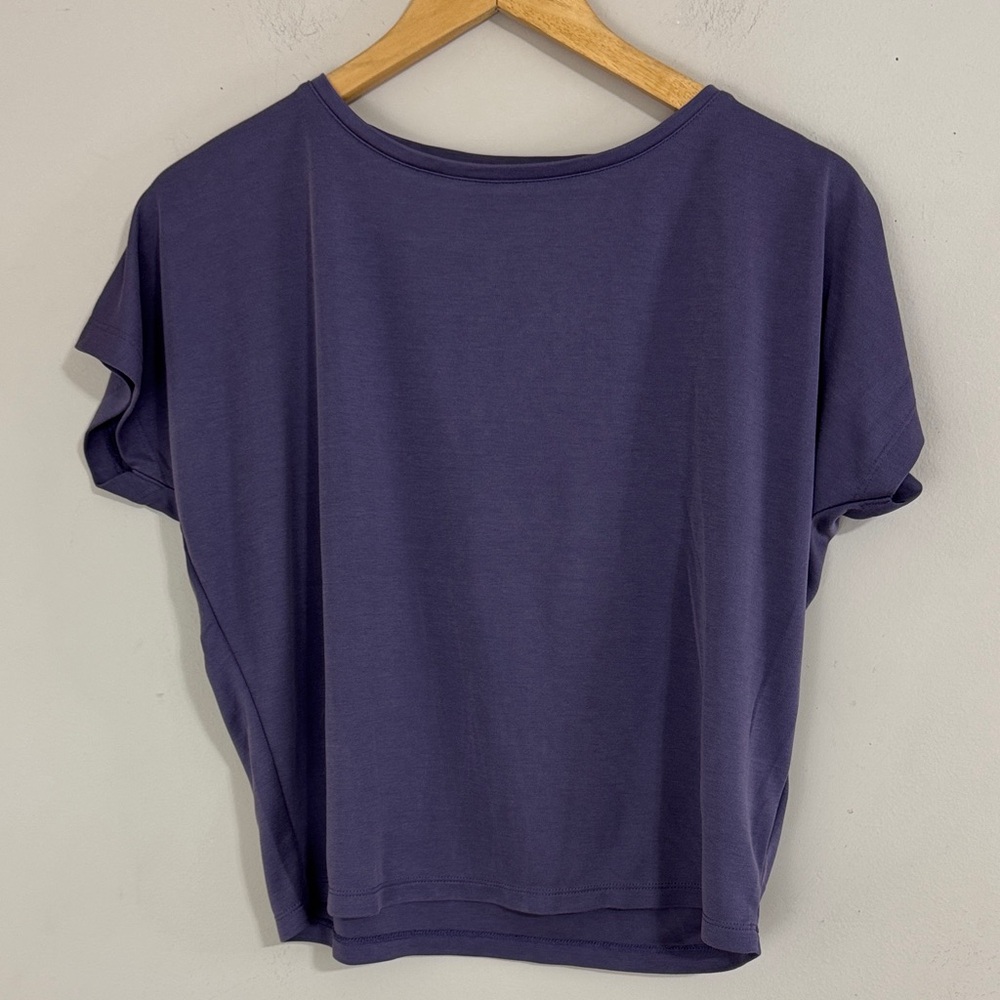Mavi Women's Boxy Modal Blend Short Sleeve Top Purple size XS Casual Spring